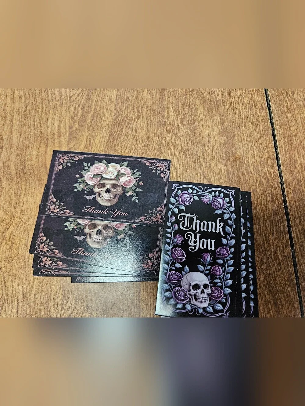 Floral Skull Thank You Cards